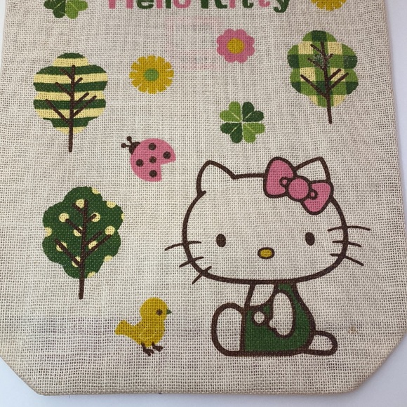 Hello Kitty tote bag NEW Sanrio, tree, floral, ladybug, clover design - Picture 2 of 15
